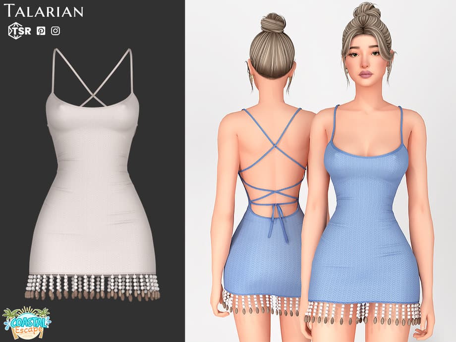 Платье Shelby Open Back Beaded Mini Dress